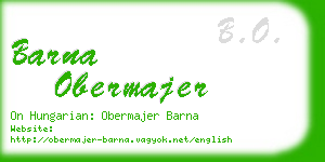 barna obermajer business card